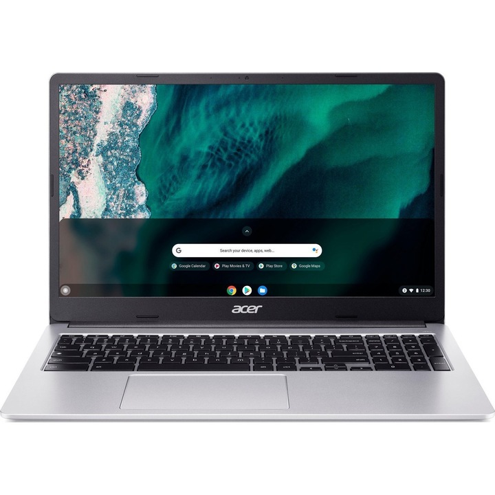 Laptop Chromebook, Acer, Celeron N4500, 15.6'', 8 GB, 128 GB, Argintiu