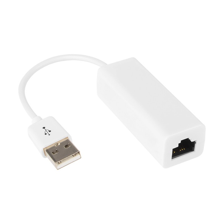 Placa retea externa, Blow, Mufa USB / RJ45, 100 Mbps, Alb