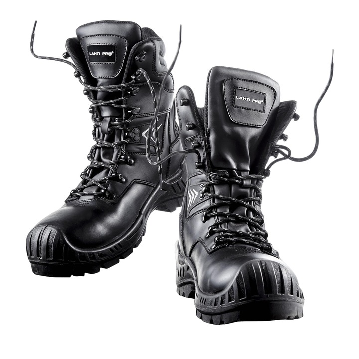 Férfi csizma, Lahti Pro, Bőr, Fekete, 46 EU,