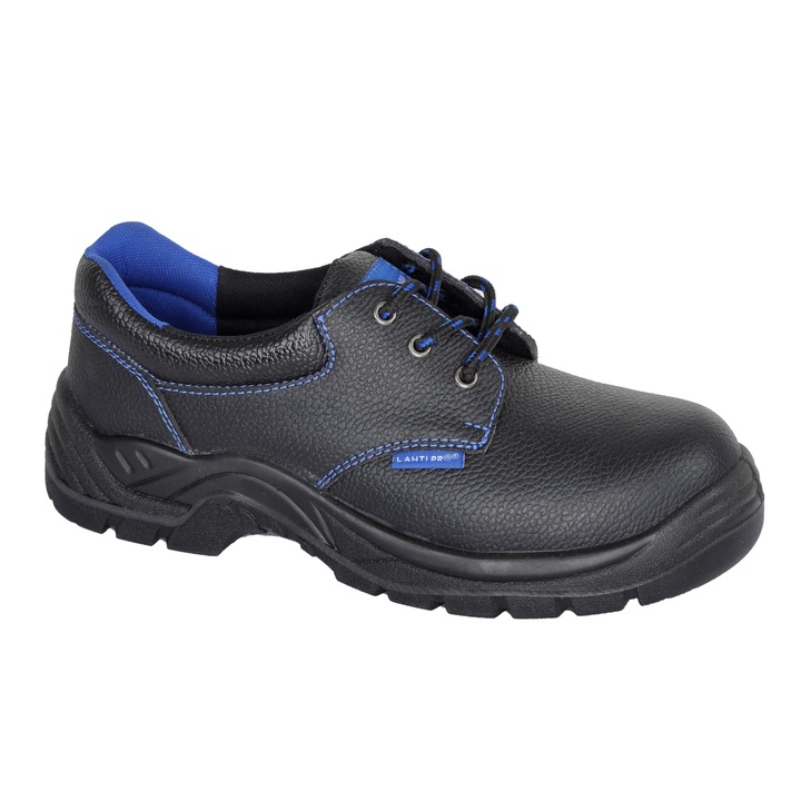 Férfi cipő, Lahti Pro, Természetes bőr, Fekete/Kék, 47 EU