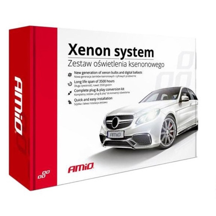 2db fényszóró izzó készlet, Amio, Xenon, 9-16V, 6000k