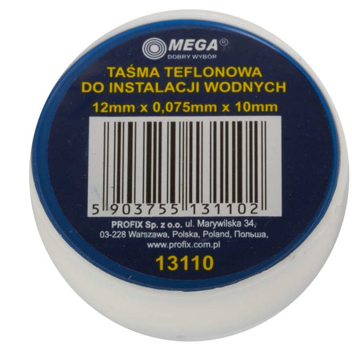 3 db teflon szalag készlet a beépítéshez, 12x0,075 mm