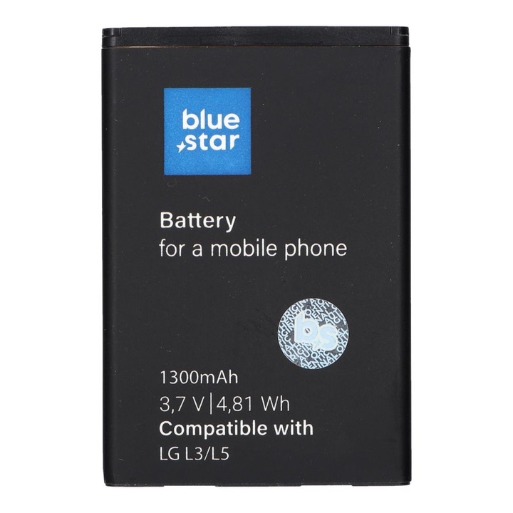Батерия за LG L3 / L5 / Optimus Black P970 / Optimus Net P690, Blue Star, 1300 mAh, Li-Ion, Черна