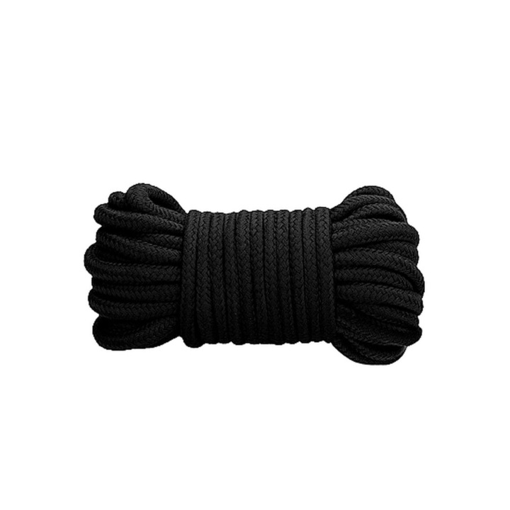 Sfoara bondage Ouch!, 10m, Bumbac si Matase, Negru