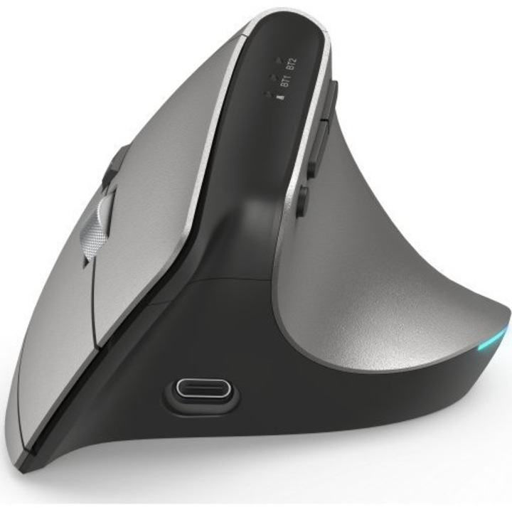 Mouse fara fir, Hama, Forma ergonomica, 1000/1600/2400 dpi, Butoane silentioase, Negru