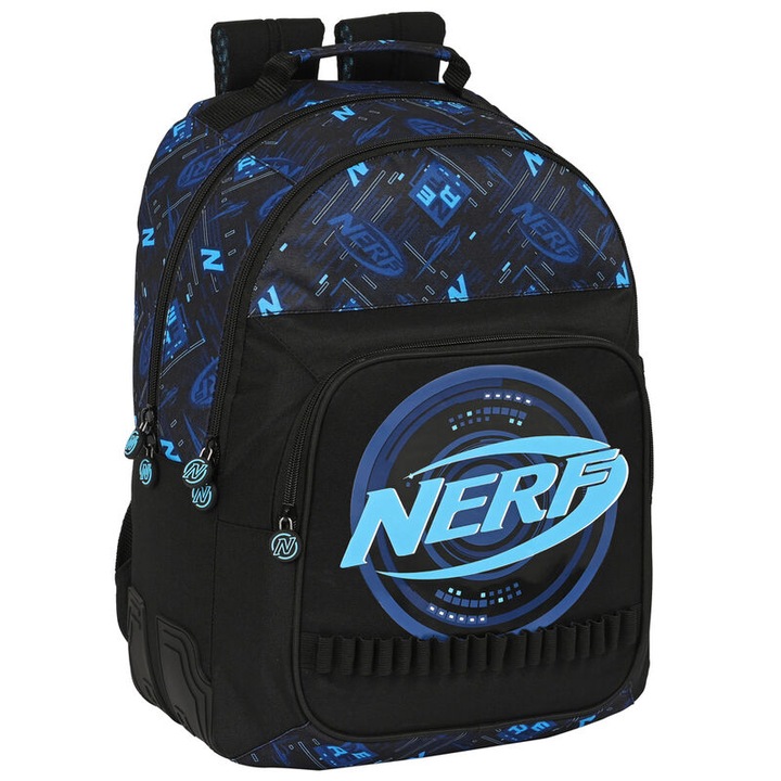 Nerf Boost adaptálható hátizsák, Safta, 342m, Fekete/Kék