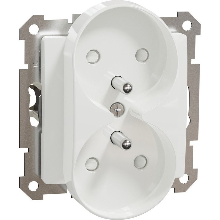 Priza, Schneider Electric, IP20, 71 x 71mm, Alb