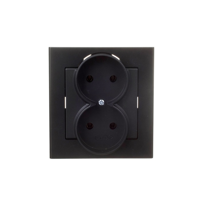 Priza dubla, Ospel, Sonata, Negru metalic