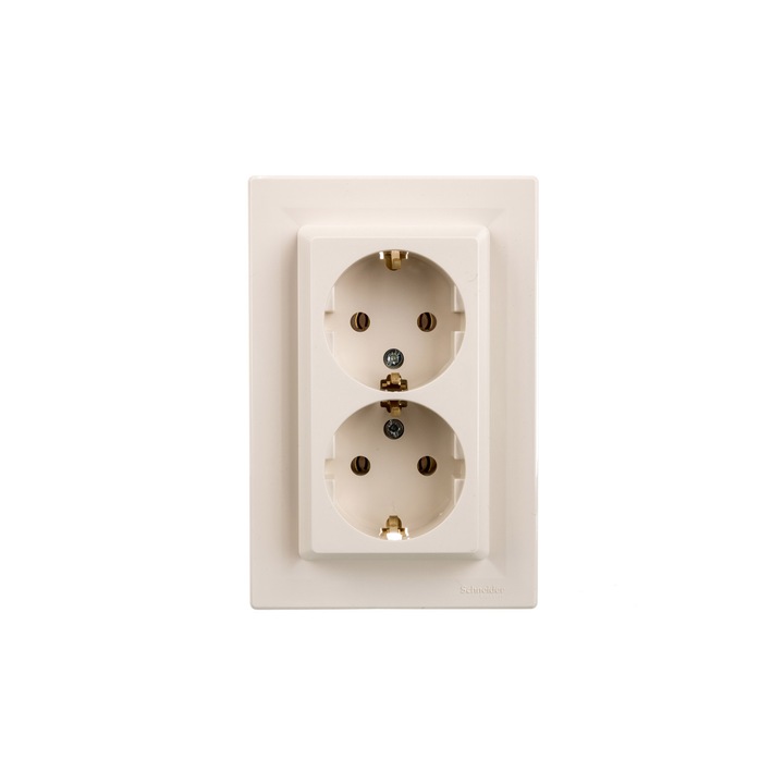 Priza de instalare, Schneider Electric, 16 A 250 V, Crem