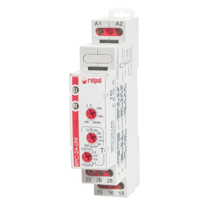 Időzítő relé, Relpol, 1P, 12-240VAC/DC
