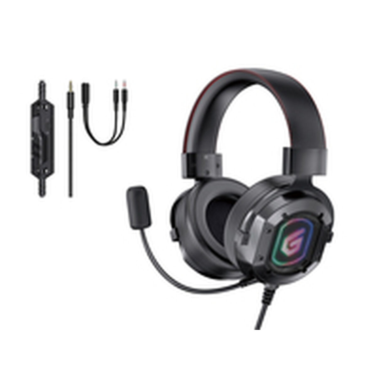 Casti cu fir, Conceptronic, Model cu led, Negru