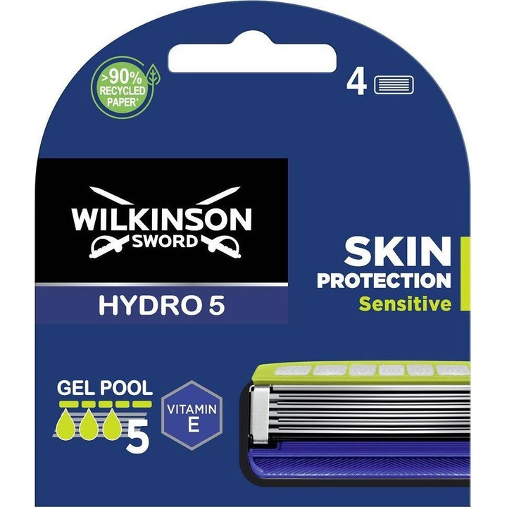Set 4 lame de ras, Wilkinson, Compatibil cu Hydro 5