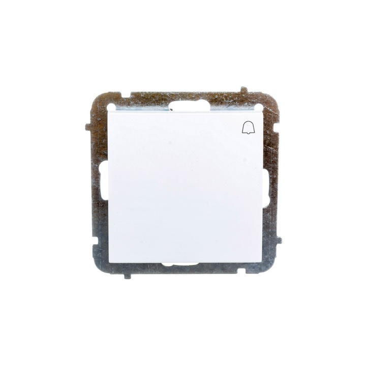 Buton sonerie Elektro-Plast Sentia 10A alb 1414-10, 870801