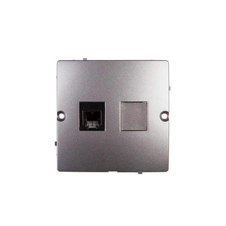 Priza telefon Kontakt-Simon, Inox, RJ11