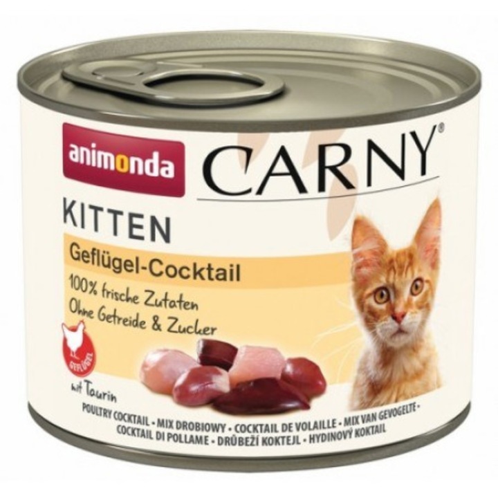 Mancare pentru pisici, ANIMONDA Carny Kitten cocktail de pasare 200g