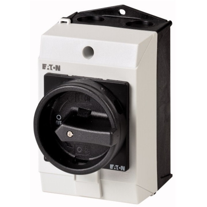 Kapcsoló, Eaton, T0-3-8342/I1/SVB-SW 0-1, 6P, 20A, fehér/fekete