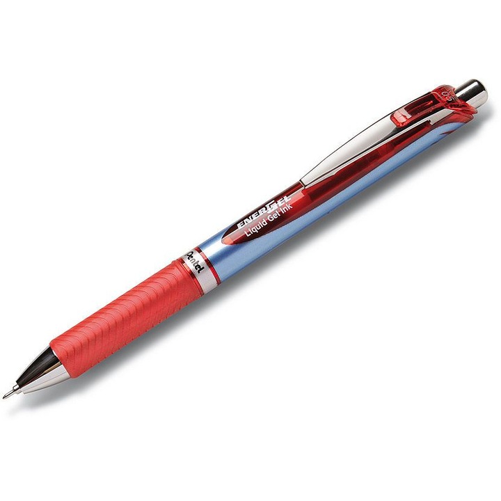 Pix Pentel, 0.5mm, rosu, cu buton