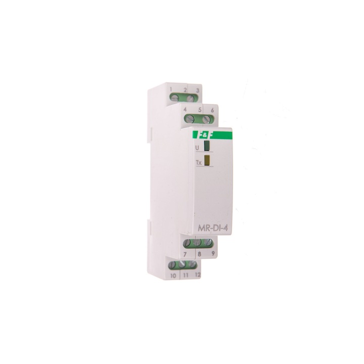 Разширителен модул, F&F, 4 цифрови входа, 6-30V AC/DC, бял