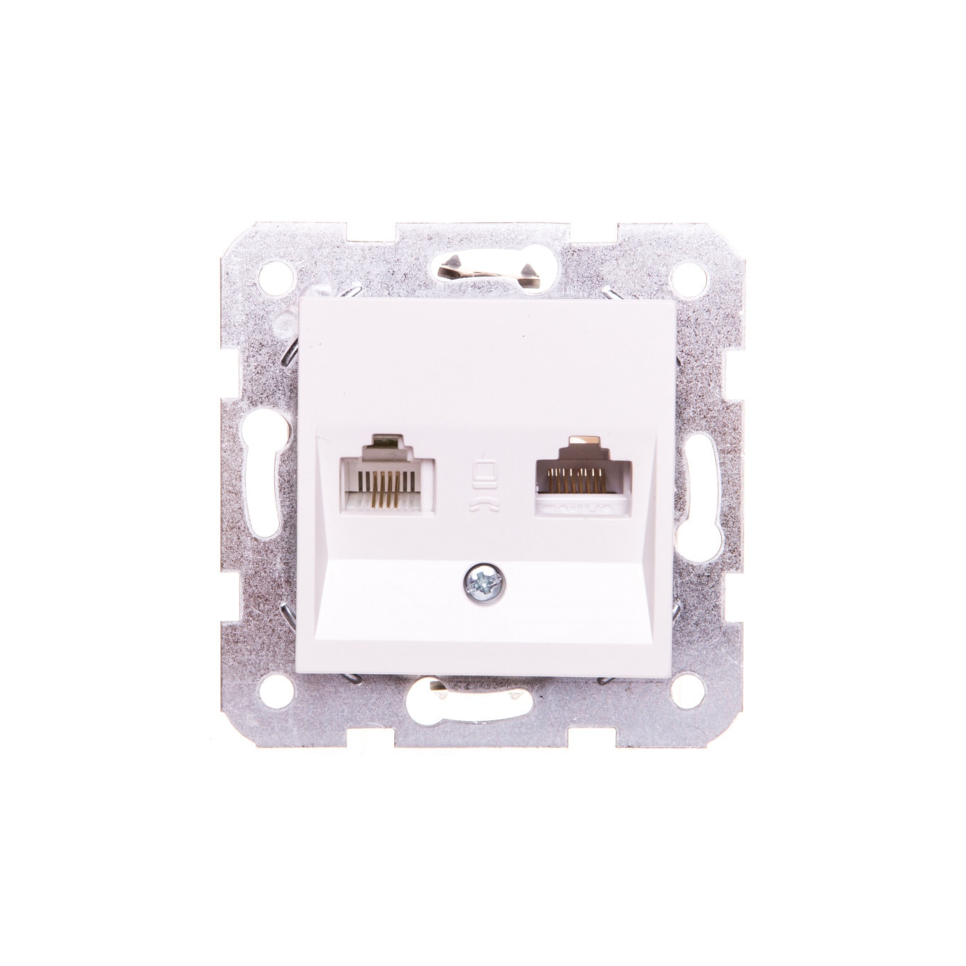 Priza de telecomunicatii, Viko, RJ11/RJ45, Alb - eMAG.ro
