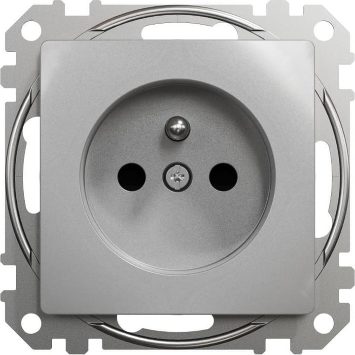 Цокъл, Schneider Electric, алуминий, сребрист/бял