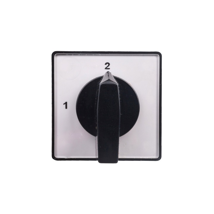 Intrerupator 1-2, Apator, 4P, 10A, Incorporat, Alb/Negru