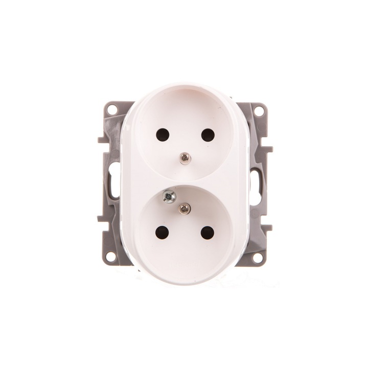 Двоен контакт, Legrand, бял