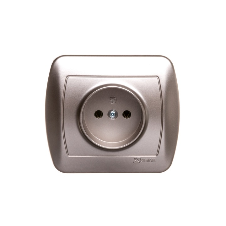 Priza, Kontakt-Simon, Fara impamantare, 16A, Argintiu