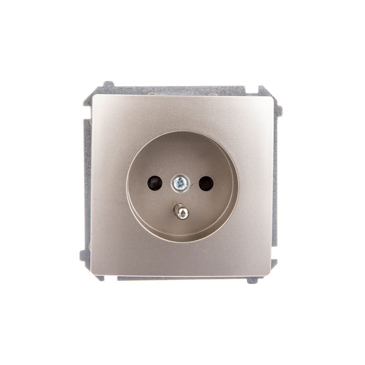 Priza simpla, Kontakt-Simon, impamantare, 16A, satinat