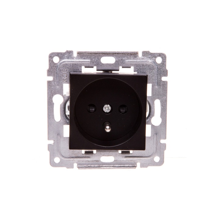 Priza, KOS, 16A, obturator pe sina, neagra