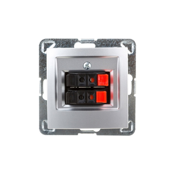 Priza difuzor dubla OSPEL Impresja, argintiu, 0.75mm2