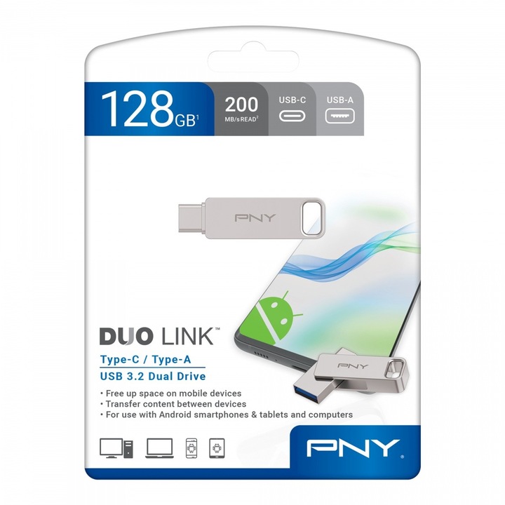 USB стик PNY P-FDI128DULINKTYC-GE
