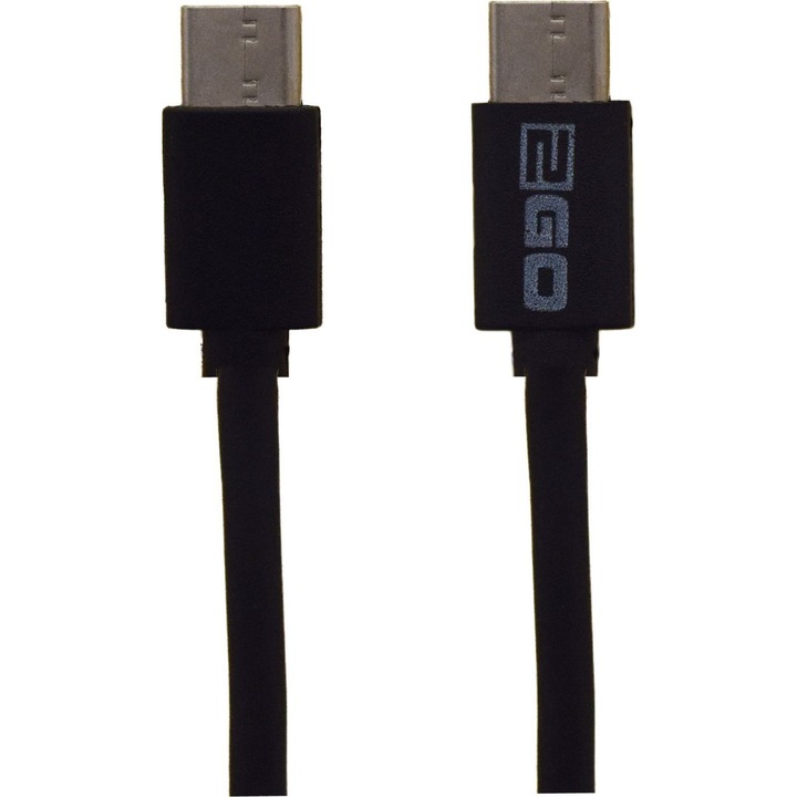 Cablu USB Type C, 2GO, 1 m, Negru