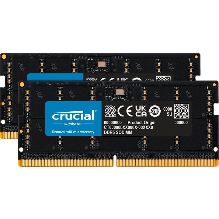 Gb Kit Crucial RAM - 64 GB (2 x 32 GB Kit) - DDR5 4800 SO-DIMM CL40 - eMAG.ro
