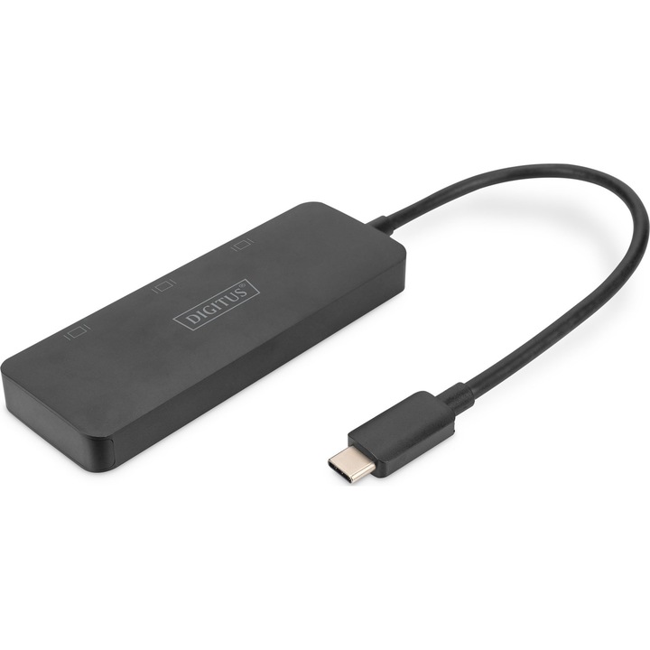 3-портов USB хъб, Digitus, черен