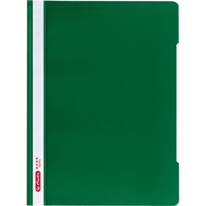 Reszelő A4-es sínnel, Herlitz, polipropilén, zöld