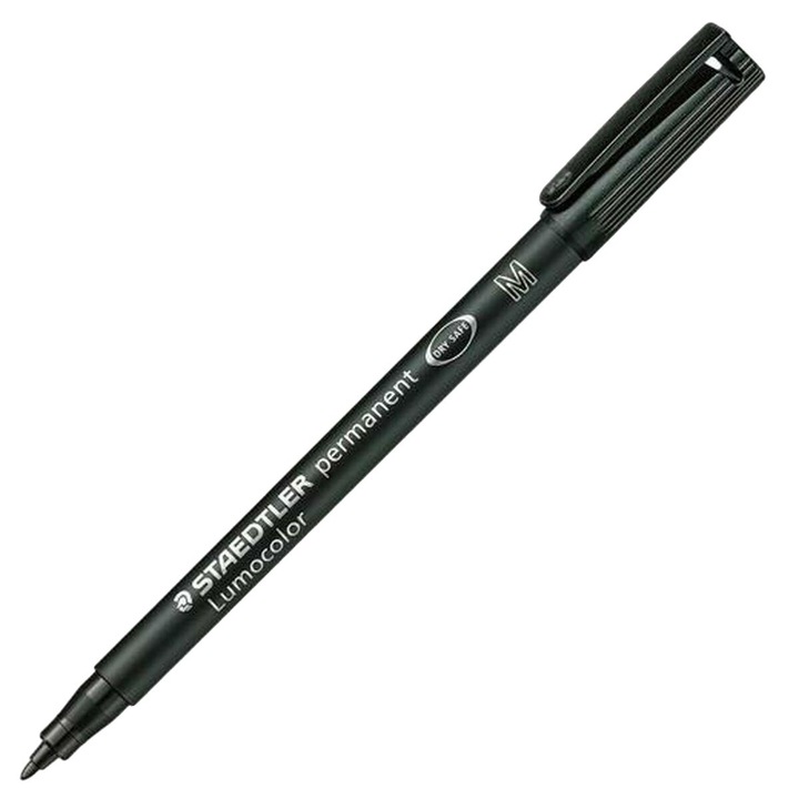 Комплект от 10 перманентни маркера Lumocolor, Staedtler, черен