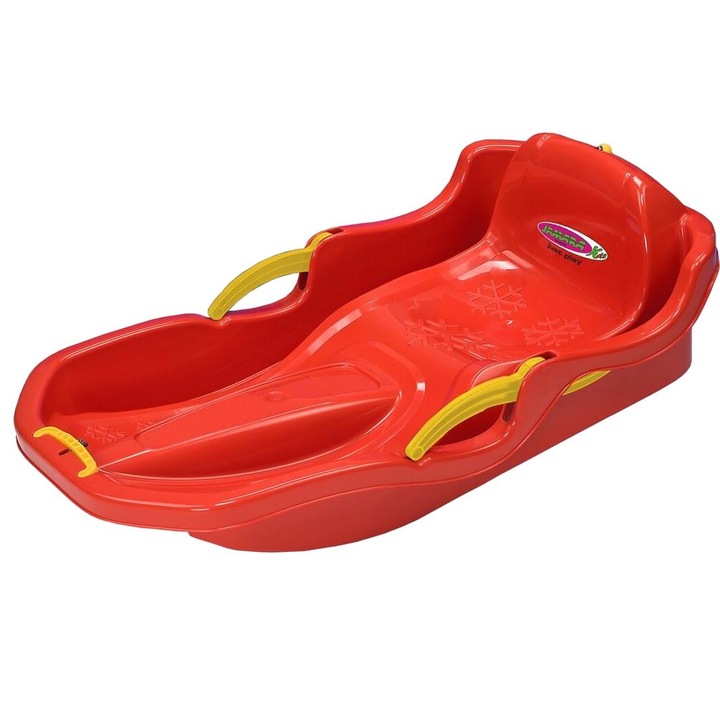 Sanie cu frane pentru copii, Jamara, Plastic, Greutate maxima 50 kg, Rosu