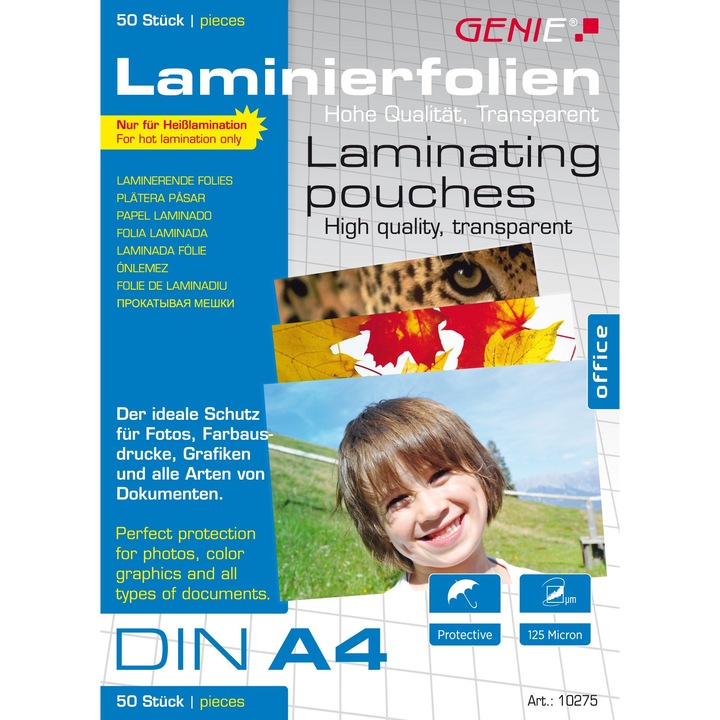 Genie Lamináló Fólia A4 125 mic. 50 db