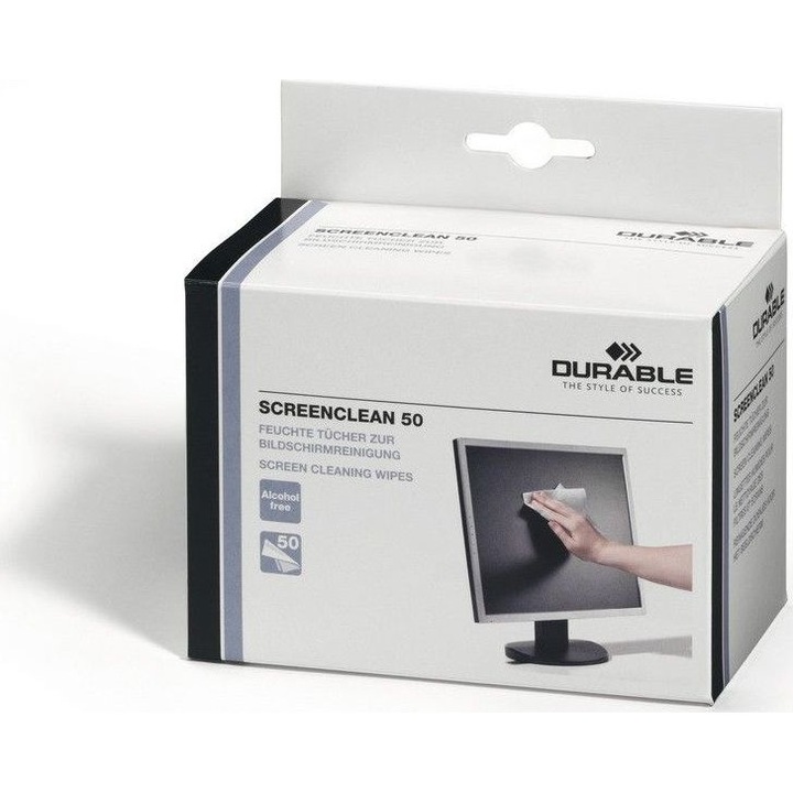 Kit curatare monitoare, Durable, 50 buc