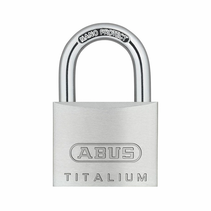 Универсална брава Titalium, Abus, Алуминий, 5 см, 2 ключа, Сребрист