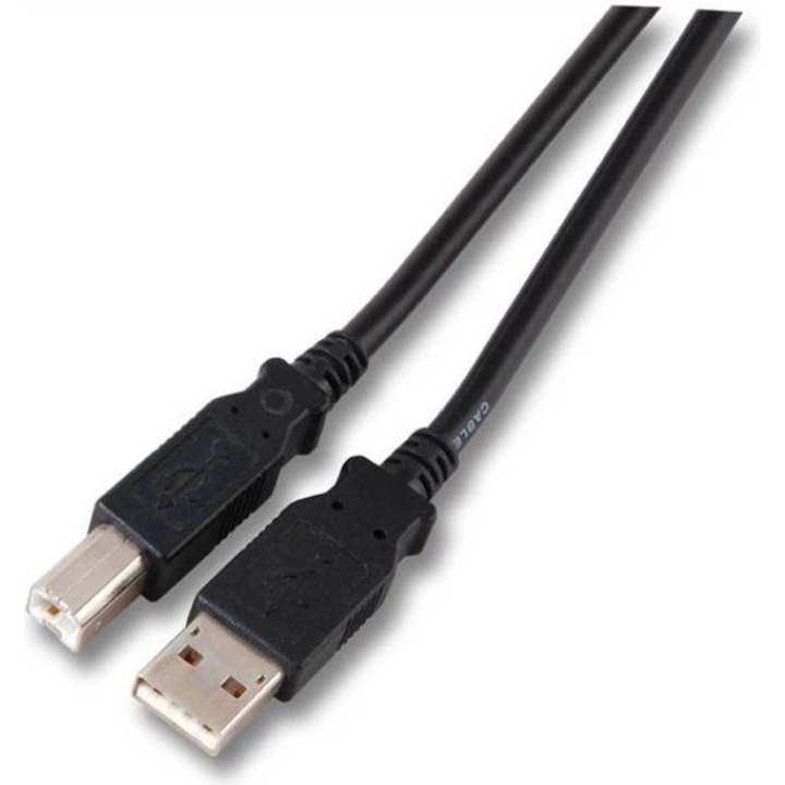 Cablu USB clasic, EFB, Negru, 3m