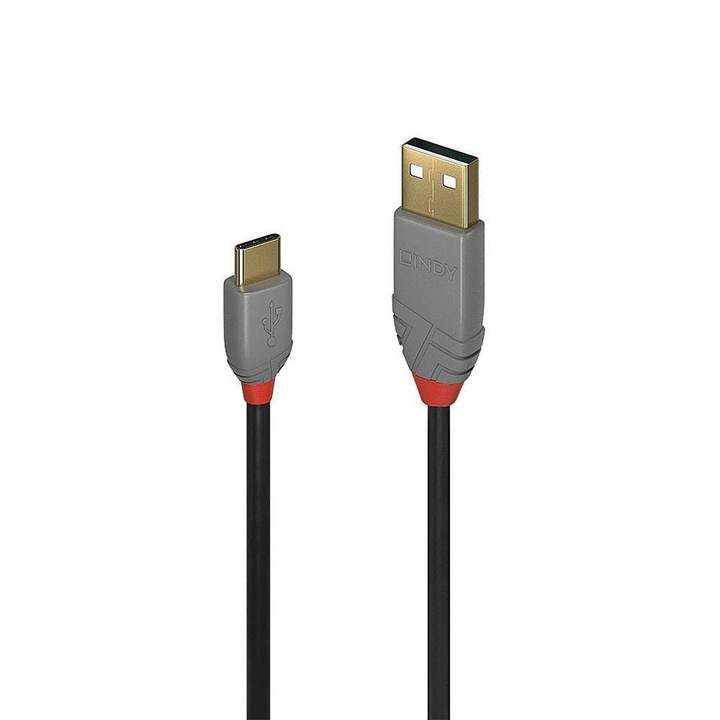 Cablu USB 2.0 tip A/C, Lindy, Anthra Line M/M 0,5m 972064
