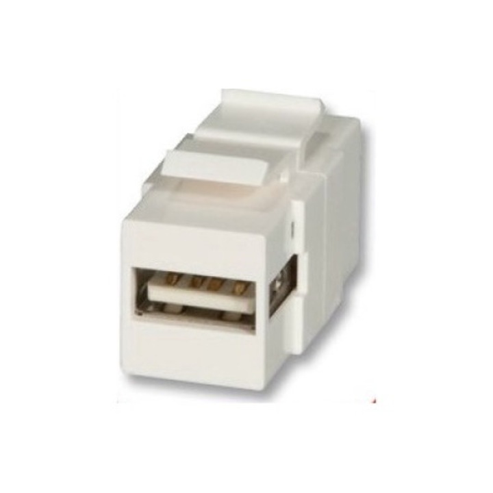 Priza USB, Lindy, Keystone, Alb