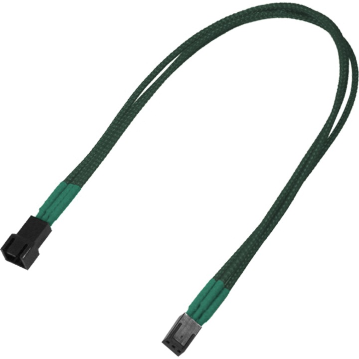 Cablu Nanoxia 3-Pin Molex Verlangerung, 30 cm, Verde