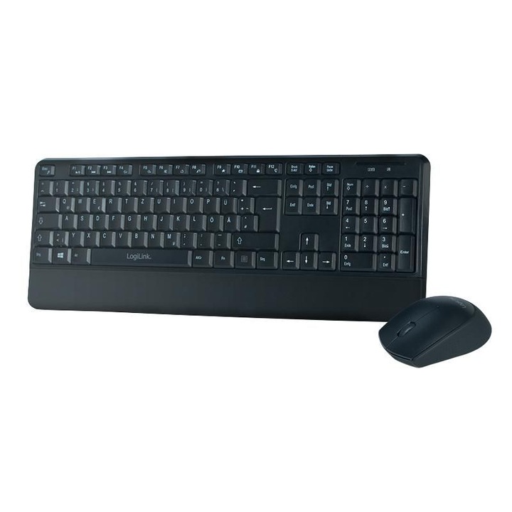 Set tastatura si mouse, LogiLink, 2,4 GHz, Negru