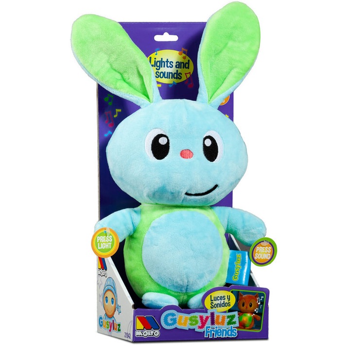 Jucarie plus, Molto, 2 Baterii AA, 6m +, Verde/ Albastru