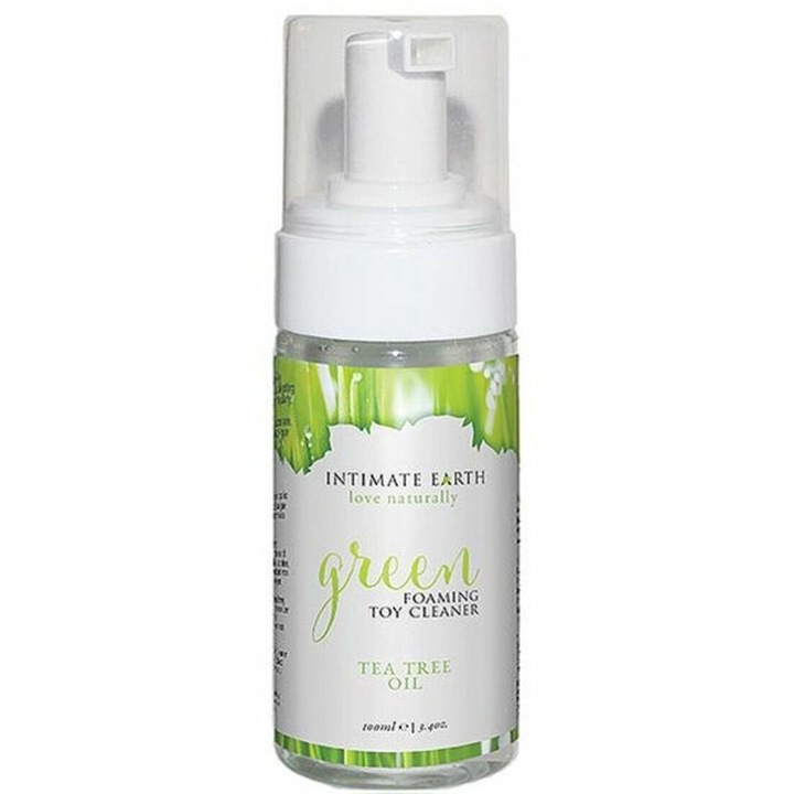 Почистваща пяна за еротични аксесоари Intimate Earth Green Tea, натурални екстракти, 100 мл