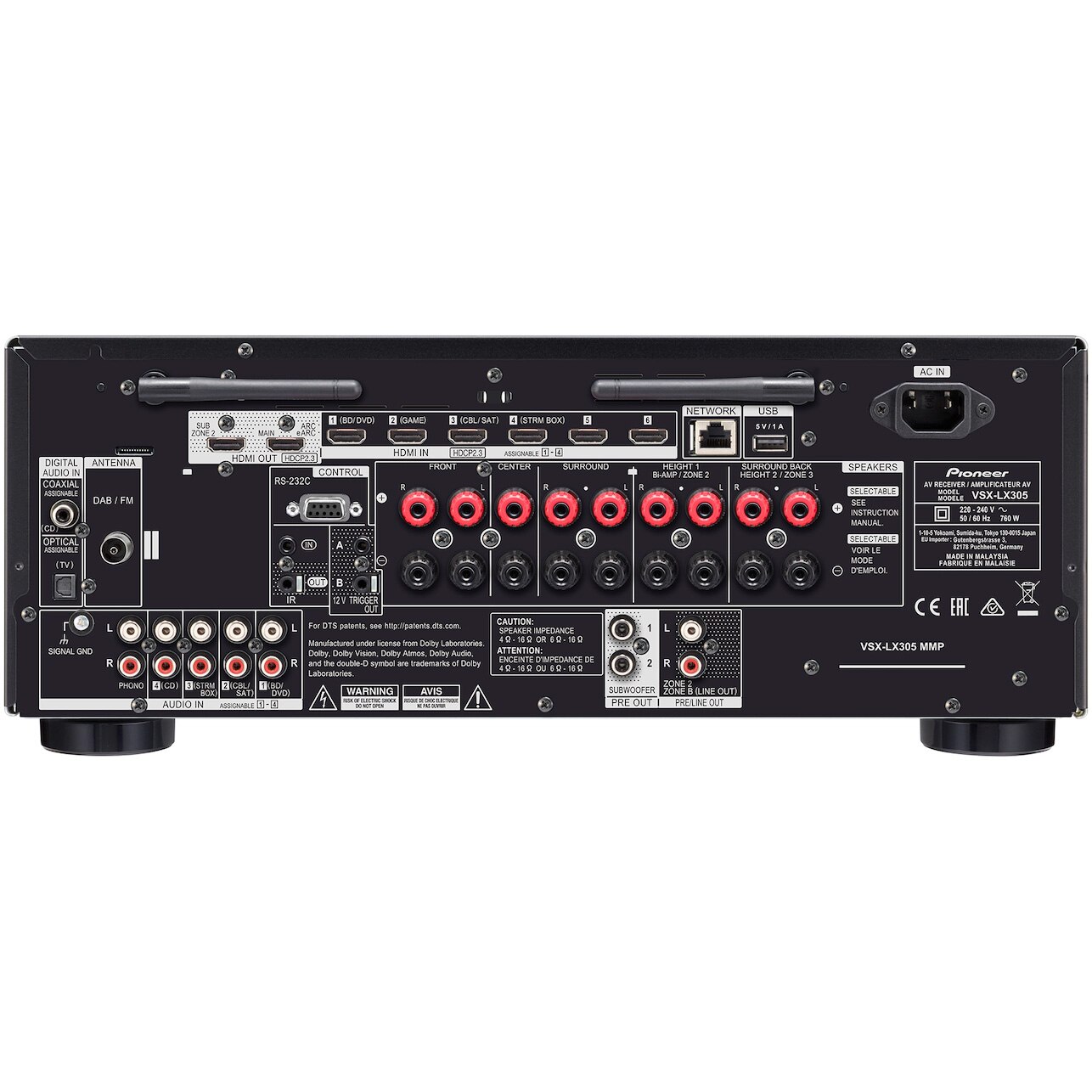 Pioneer Receptor AV Elite VSX-LX805 de 11.4 canales