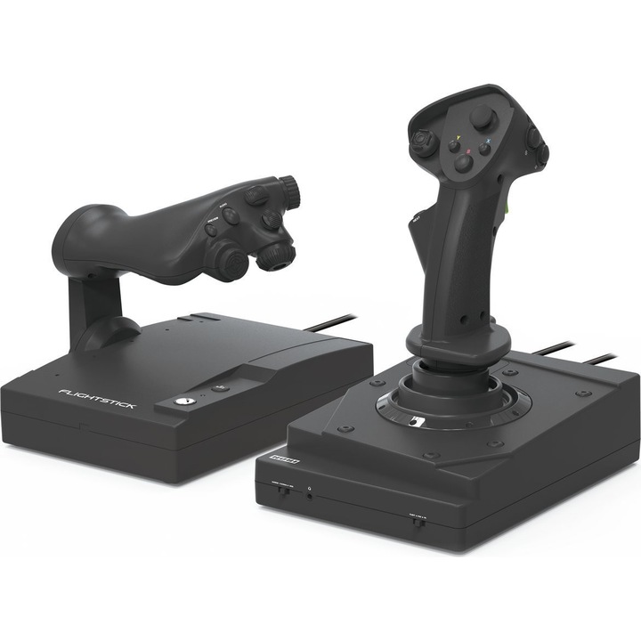Hori XS Flight Joystick, кабелен, USB, черен