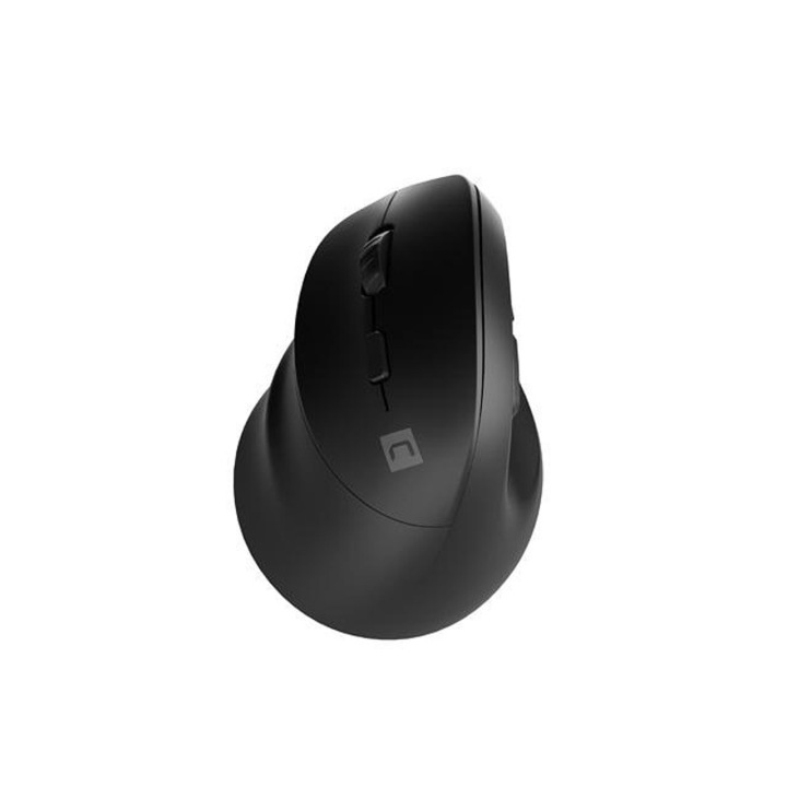 Вертикална мишка NATEC, Crake 2, 2400DPI, Безжична, Bluetooth, За левичари, Черен